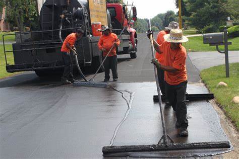 Asphalt Sealcoating work in progress